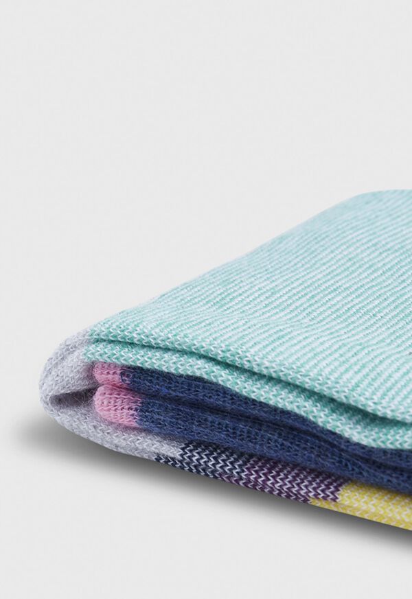 Paul Stuart Melange Color Block Crew Sock, image 2