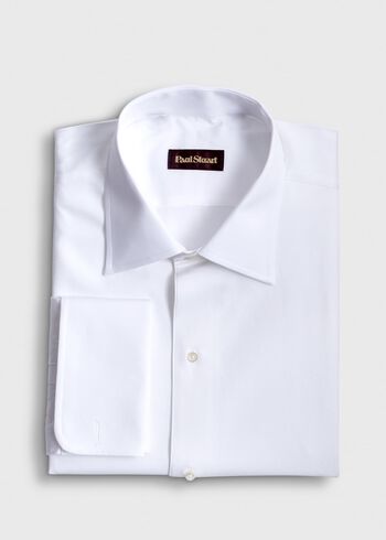 Paul Stuart Piqué Bib Front Cotton Formal Shirt