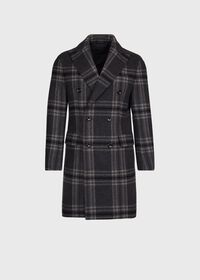 Paul Stuart Plaid Double Breasted Coat, thumbnail 1