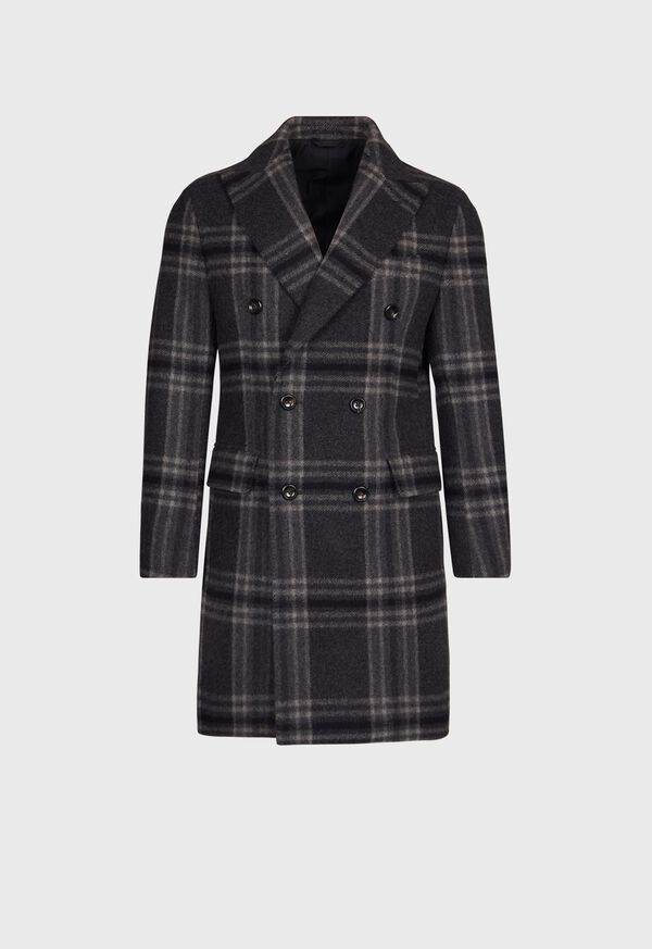Paul Stuart Plaid Double Breasted Coat, image 1