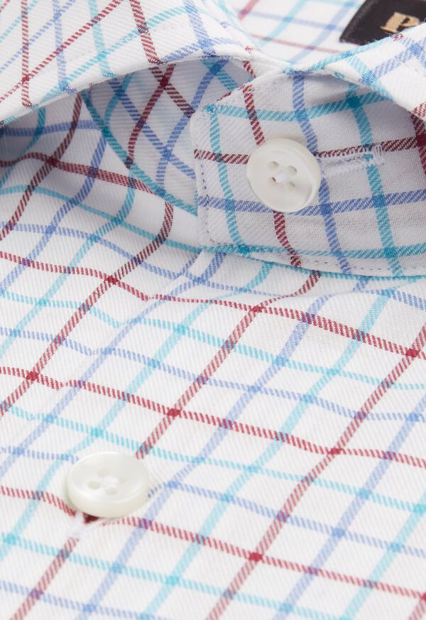 Paul Stuart Cotton 3-Color Tattersall Sport Shirt, image 2