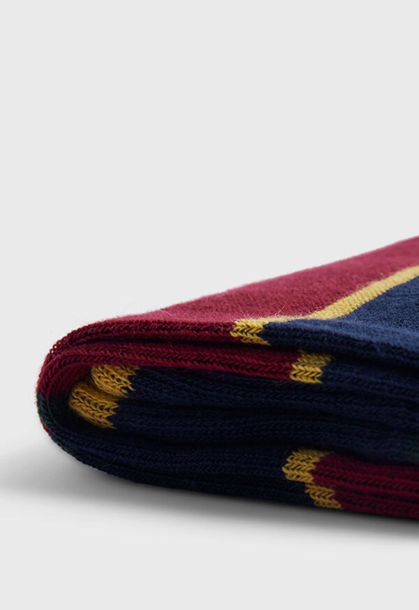 Paul Stuart Cotton Regimental Stripe Sock, image 2