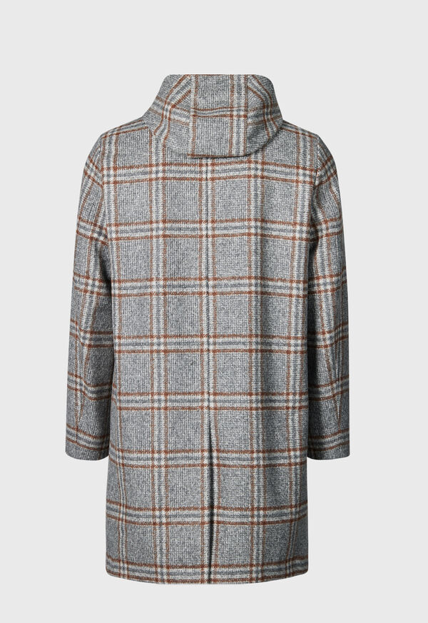 Paul Stuart Hooded Plaid Coat, image 2