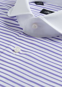 Paul Stuart Round Collar Horizontal Stripe Dress Shirt, thumbnail 2