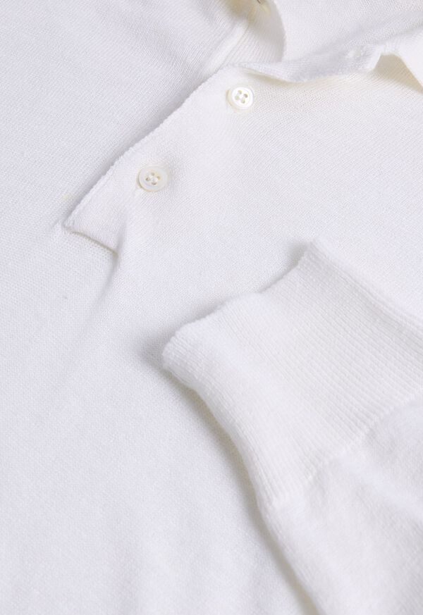 Paul Stuart Linen & Cotton Long Sleeve Polo, image 3