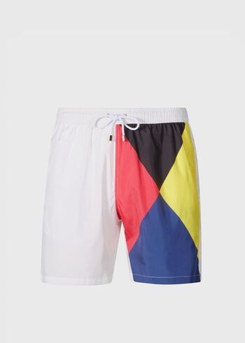 Paul Stuart Printed Flag Swim Shorts