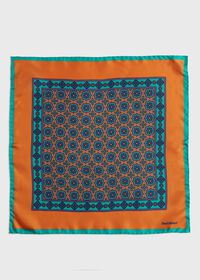 Paul Stuart Medallion Print Pocket Square, thumbnail 2