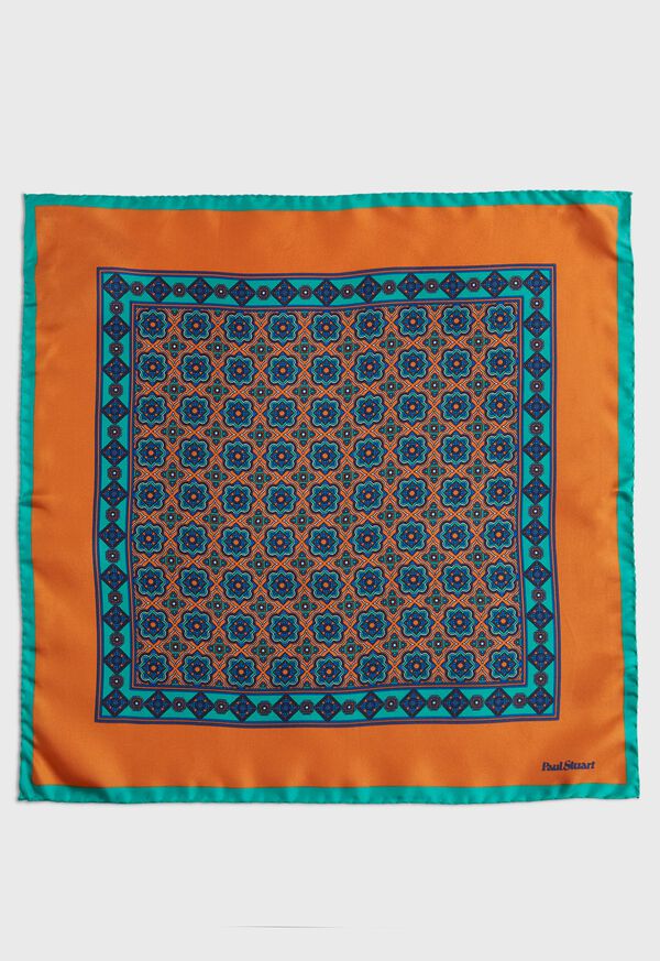 Paul Stuart Medallion Print Pocket Square, image 2