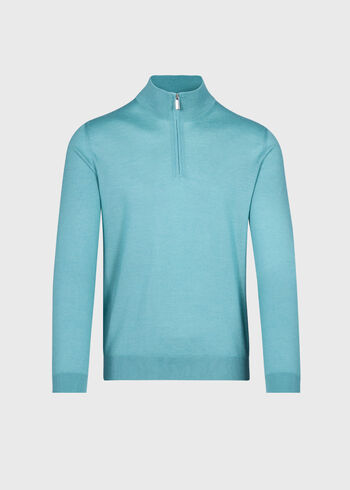Paul Stuart Cashmere & Silk Quarter Zip Pullover