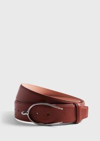Paul Stuart Calf Leather Belt with Equestrian Buckle, thumbnail 1