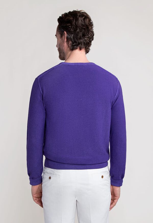 Paul Stuart Washed Rice Stitch V-Neck Sweater, image 3