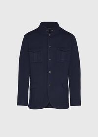 Paul Stuart Navy Nehru Knit Jacket, thumbnail 1