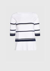 Paul Stuart Square Neck Striped Pullover, thumbnail 1