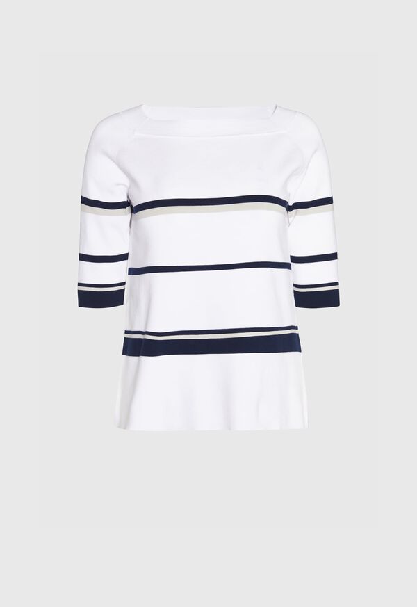 Paul Stuart Square Neck Striped Pullover, image 1