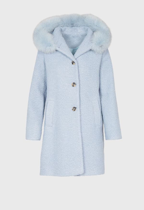 Paul Stuart Boucle Coat with Hood, image 1