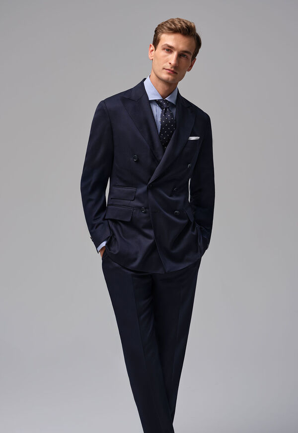 Paul Stuart Wool Twill Double Breasted Suit, image 11