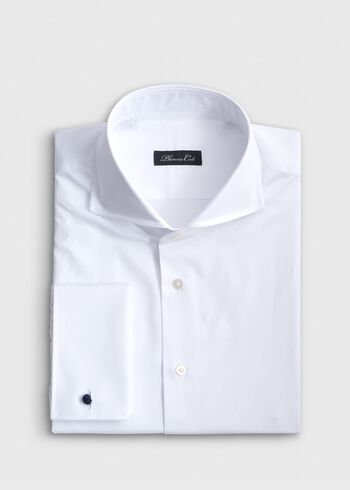 Paul Stuart White Poplin Dress Shirt with French Cuff