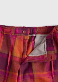 Paul Stuart Linen Plaid Walk Shorts, thumbnail 3