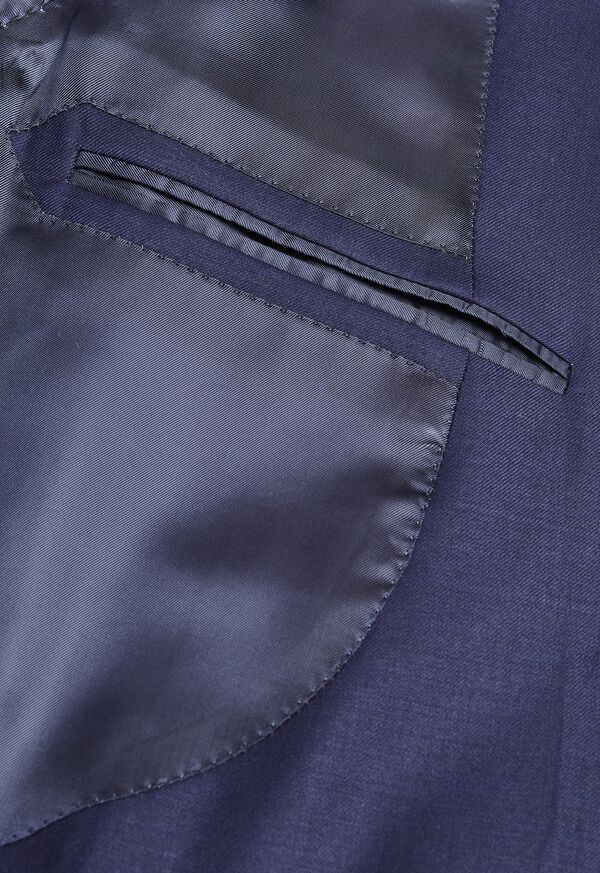 Paul Stuart Solid Navy Double Breasted Suit, image 4