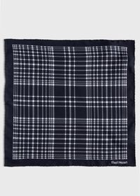 Paul Stuart Printed Silk Plaid Pocket Square, thumbnail 2