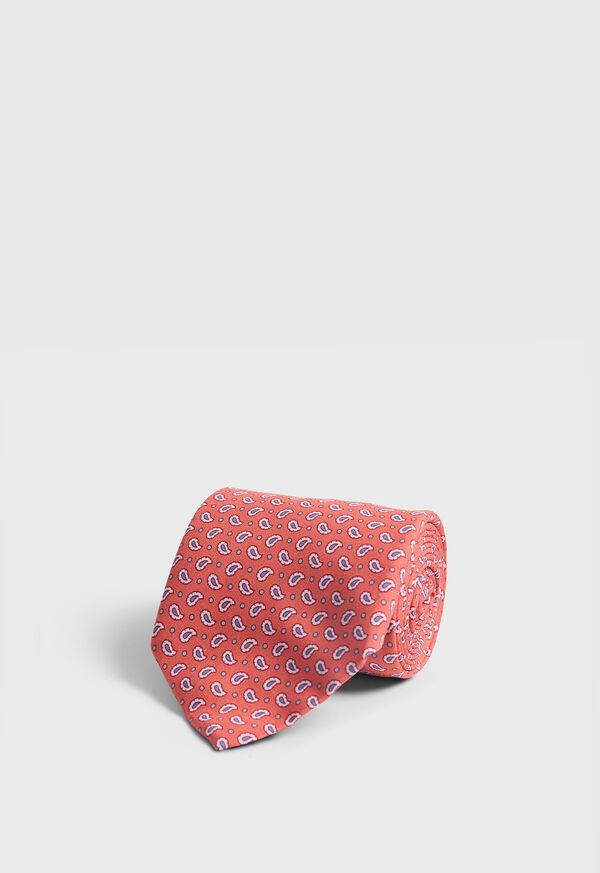 Paul Stuart Printed Silk Small Tossed Pine Tie, image 1