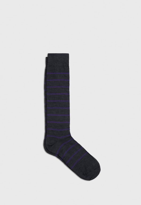 Paul Stuart Wool Blend Stripe Sock, image 1