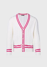 Paul Stuart Cotton Tennis Cardigan, thumbnail 1