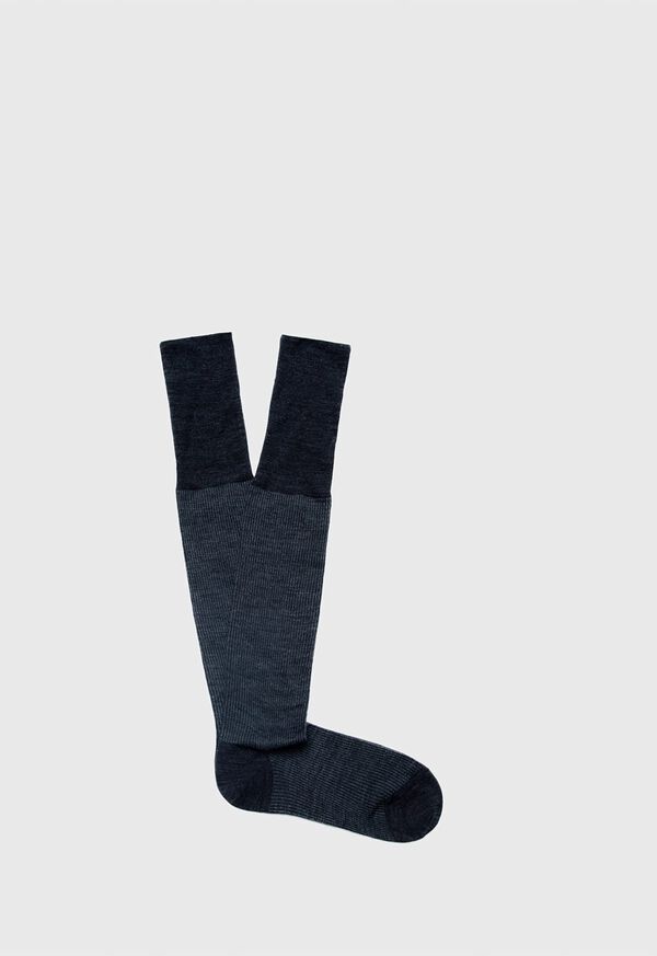 Paul Stuart Wool Blend Over the Calf Vertical Pinstripe Socks, image 1