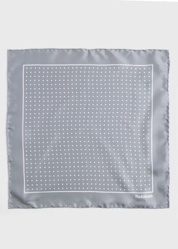 Paul Stuart Silk Twill Dot Print Pocket Square
