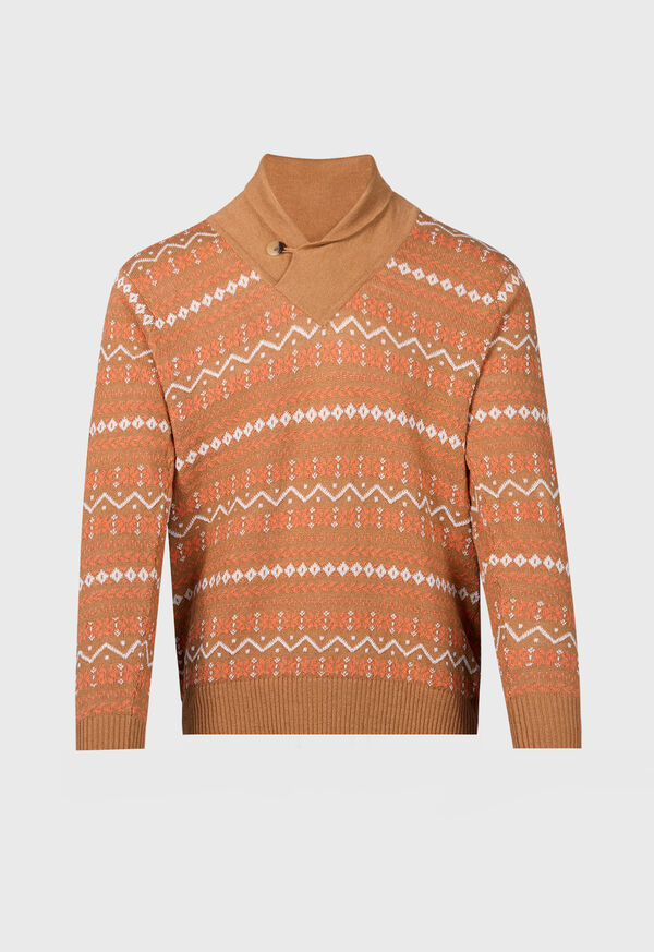 Paul Stuart Linen & Cotton Fairisle Sweater, image 1