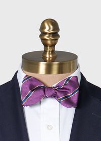 Paul Stuart Woven Silk Stripe Bow Tie, thumbnail 2