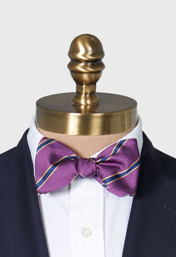 Paul Stuart Woven Silk Stripe Bow Tie, image 2