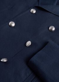 Paul Stuart Double Breasted Linen & Cotton Peacoat, thumbnail 4