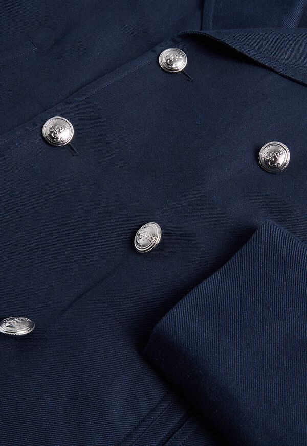 Paul Stuart Double Breasted Linen & Cotton Peacoat, image 4