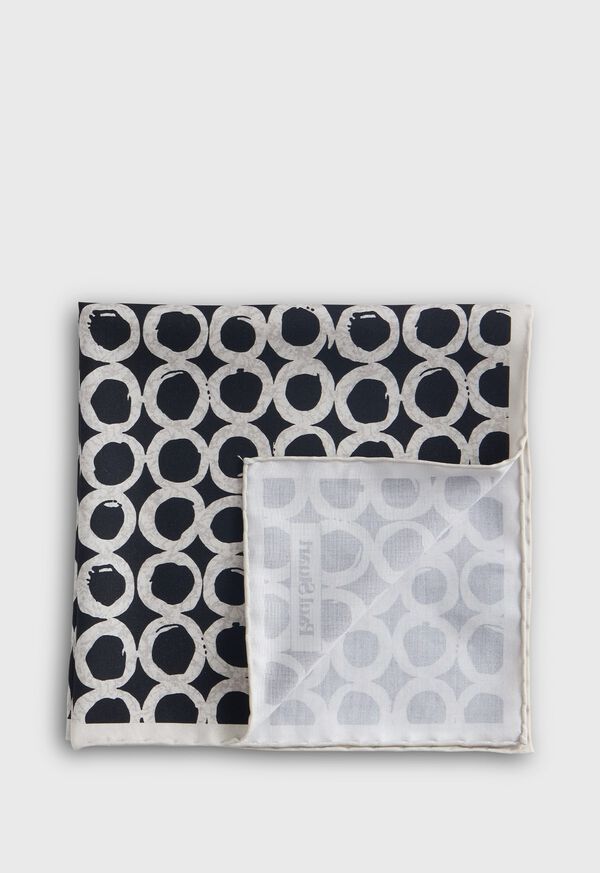 Paul Stuart Geometric Print Silk Pocket Square, image 1