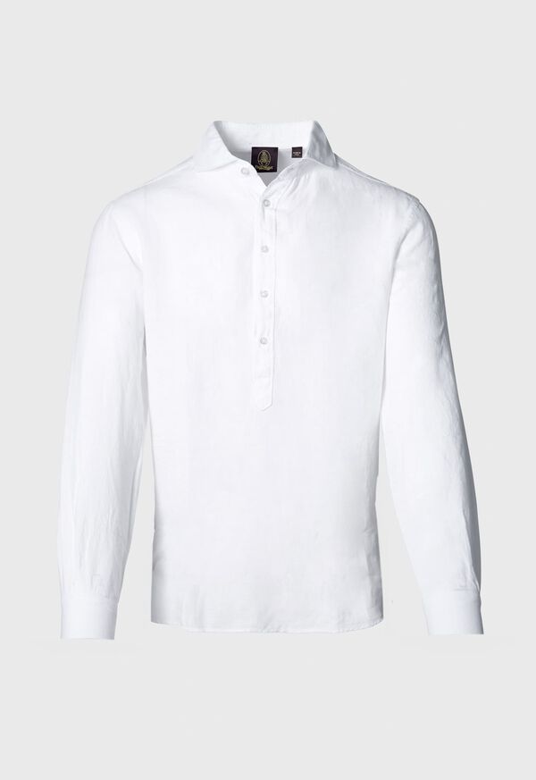 Paul Stuart Washed Linen Pullover Shirt, image 1