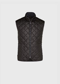 Paul Stuart Nylon Quilted Vest with Piping, thumbnail 1