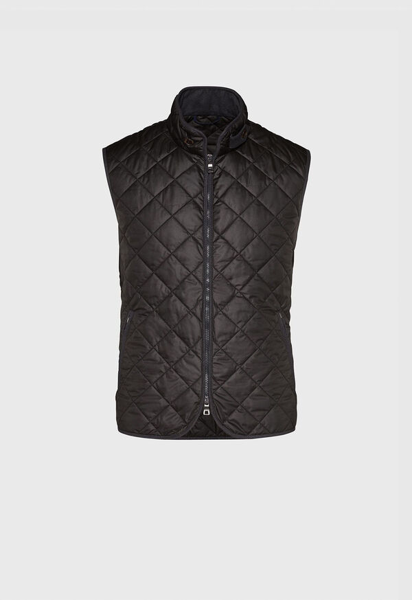 Paul Stuart Nylon Quilted Vest with Piping, image 1