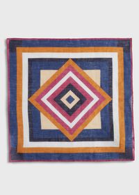 Paul Stuart Printed Linen Pocket Square, thumbnail 2