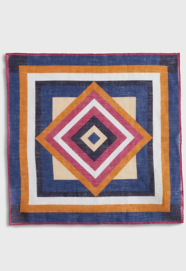 Paul Stuart Printed Linen Pocket Square, image 2