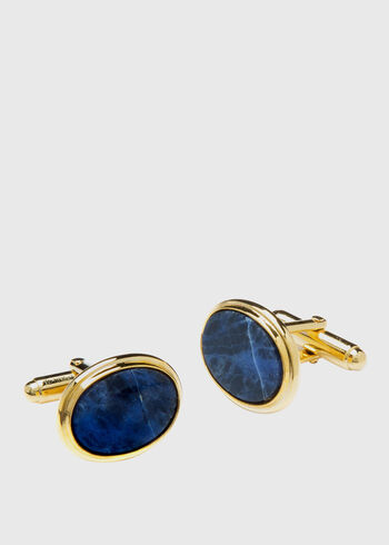Paul Stuart Cufflinks with Oval Sodalite