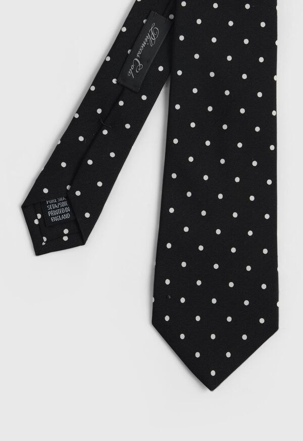 Paul Stuart Silk Shantung Dot Tie, image 1