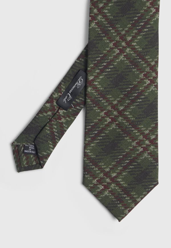 Paul Stuart Wool Plaid Tie, image 1