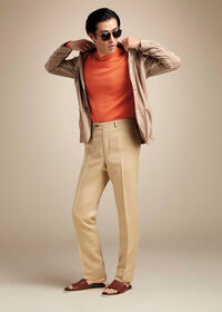 Paul Stuart Mink Linen Blend Deco Stripe Shirt Jacket, thumbnail 3