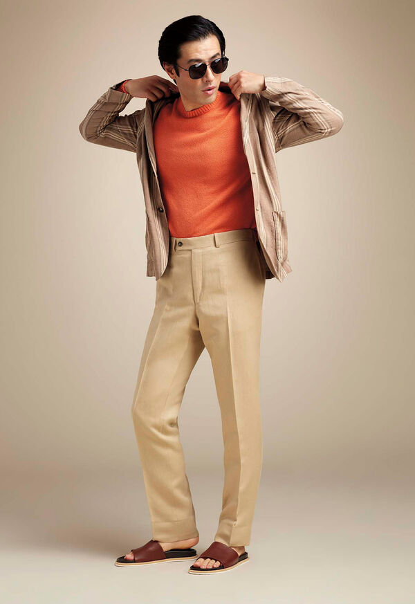 Paul Stuart Mink Linen Blend Deco Stripe Shirt Jacket, image 3