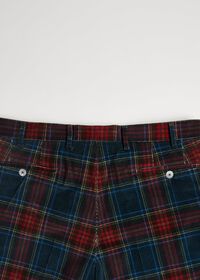 Paul Stuart Green Multi Printed Plaid Corduroy Pant, thumbnail 4