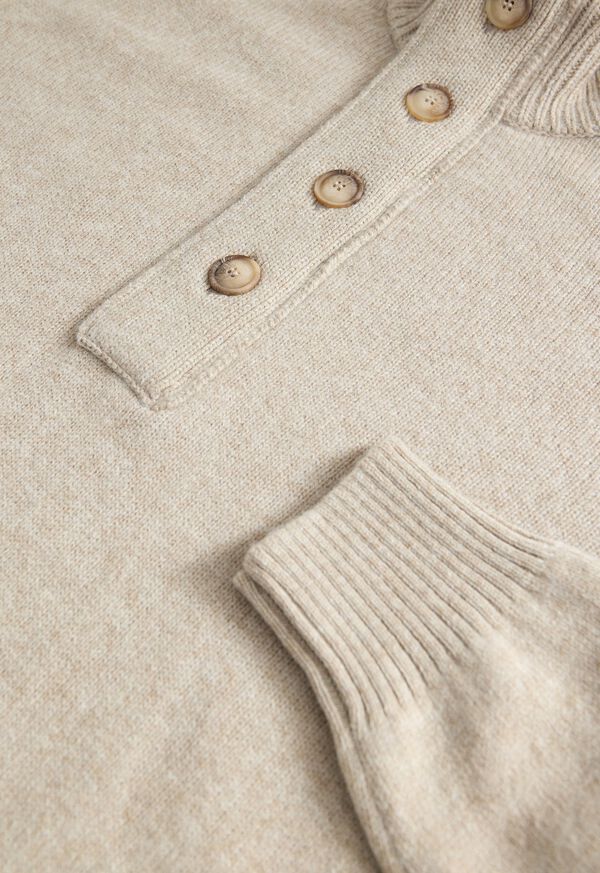 Paul Stuart Wool Button Neck Sweater, image 2