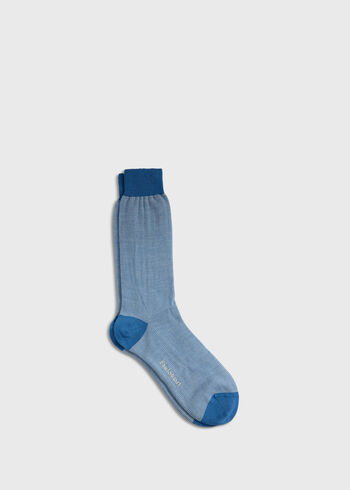Paul Stuart Wool Mini Two-Tone Stripe Sock