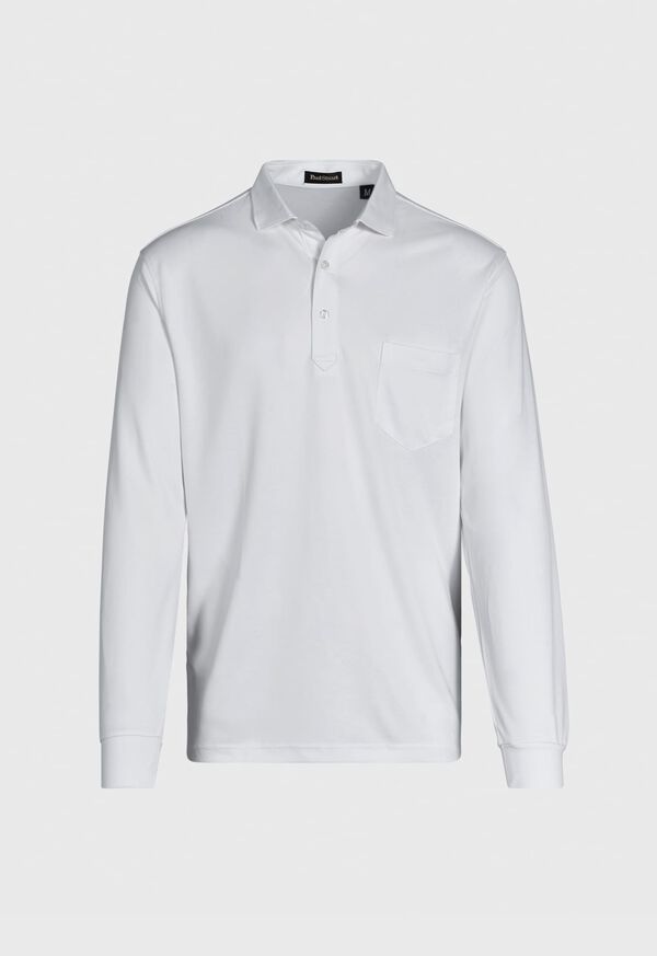 Paul Stuart Oxford Long Sleeve Performance Polo, image 1
