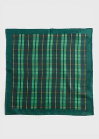 Paul Stuart Silk Plaid Print Pocket Square, thumbnail 2